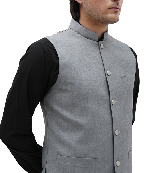 Silver Grey Regular Style Waistcoat
