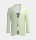 Light Green Irish Linen Peak  Lapel  Casual Blazer