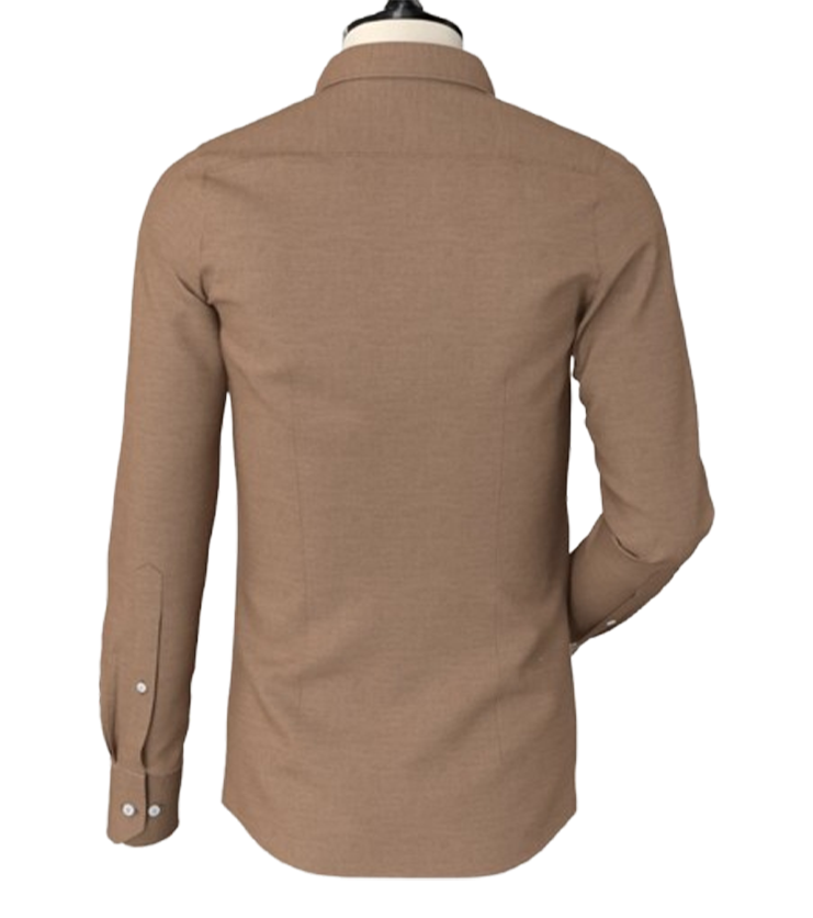 Brown Irish linen Button Down Shirt
