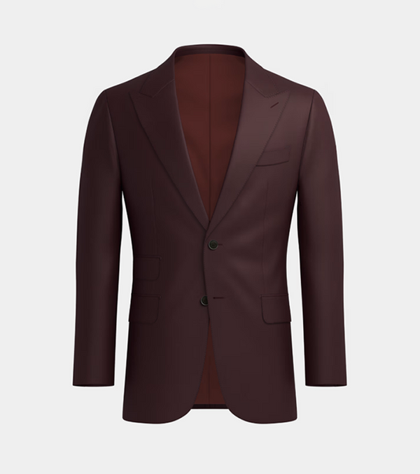 Marron Peak Lapel Three Piece Suit