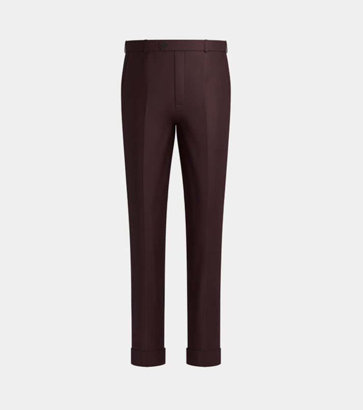 Marron Double Breasted Suit