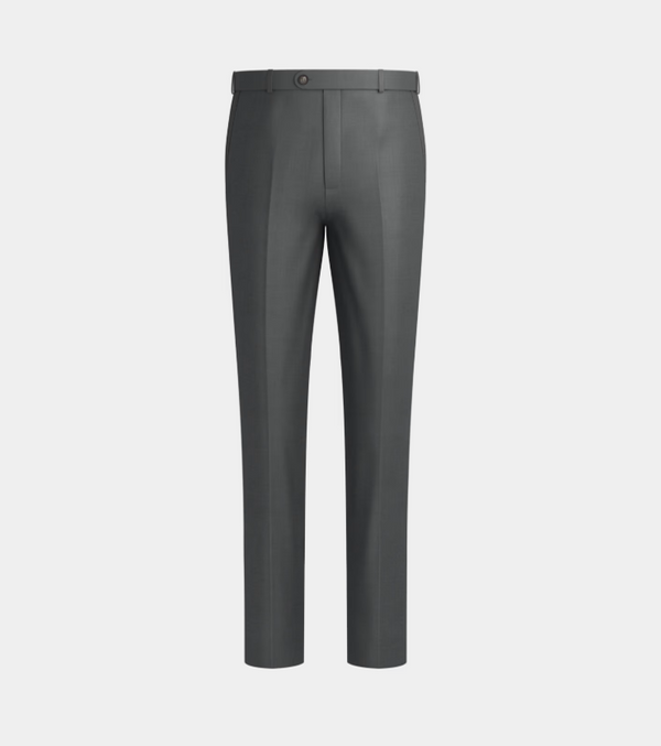 Mid Grey Peak  Lapel Two Piece Suit