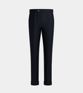 Midnight Blue Double Pleated With Turn Up Pant