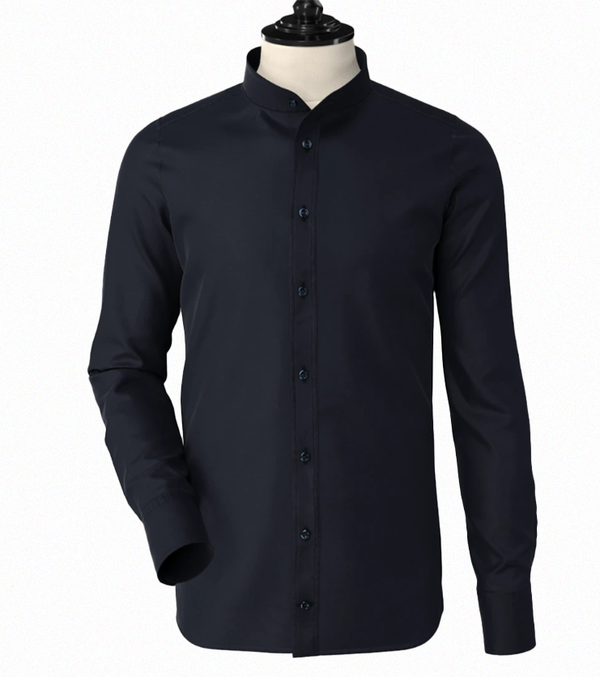 Navy Blue Band Collar with Plain Back