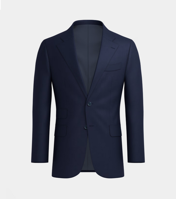 Navy Blue Notch Lapel Three Piece Suit