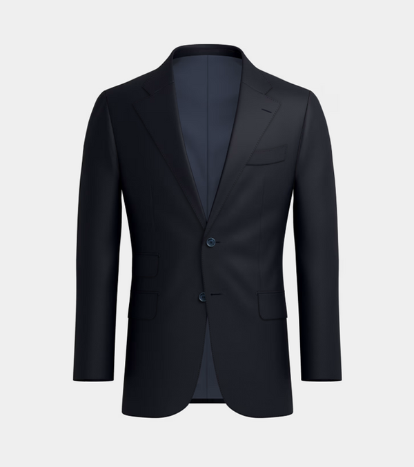 Midnight Blue  Notch  Lapel Two Piece Suit