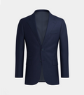 Navy Blue Notch  Lapel Two Piece Suit