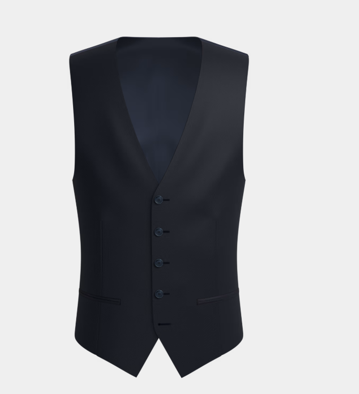 Midnight Blue Peak Lapel Three Piece Suit
