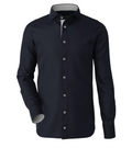 Silver Grey On Navy Blue Shirt