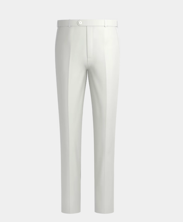Off White Peak Lapel Two Piece Suit