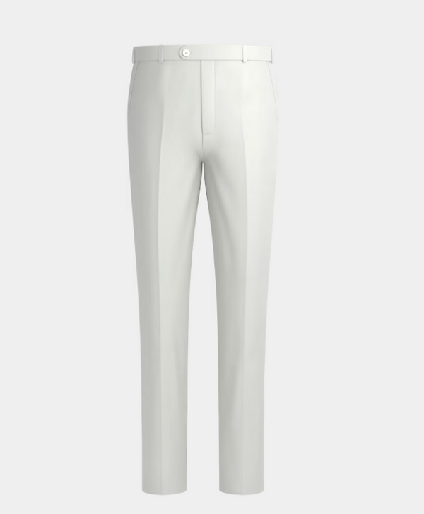Off White Peak Lapel Three Piece Suit