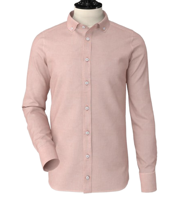 Peach Irish Linen Button Down Shirt