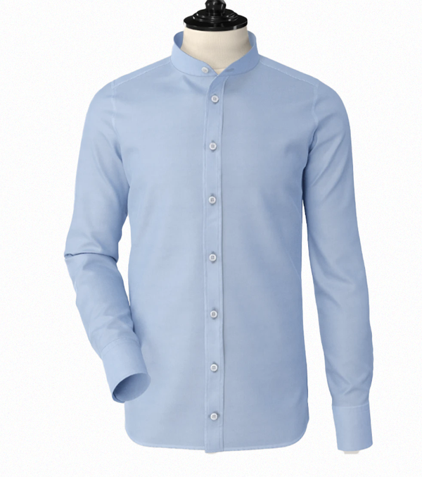 Powder Blue Band Collar with Plain Back