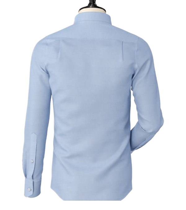 Powder Blue Pin Hole  Collar Shirt