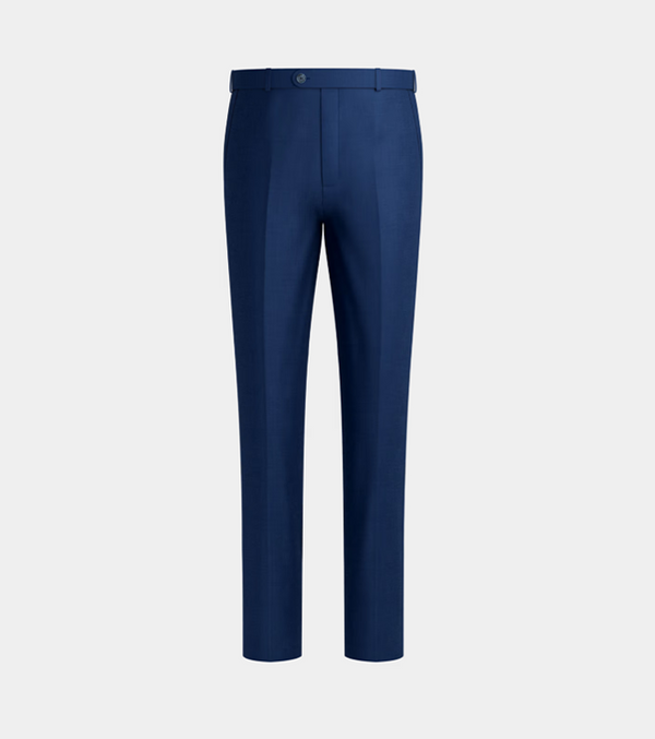 Royal Blue Notch Lapel Three Piece Suit