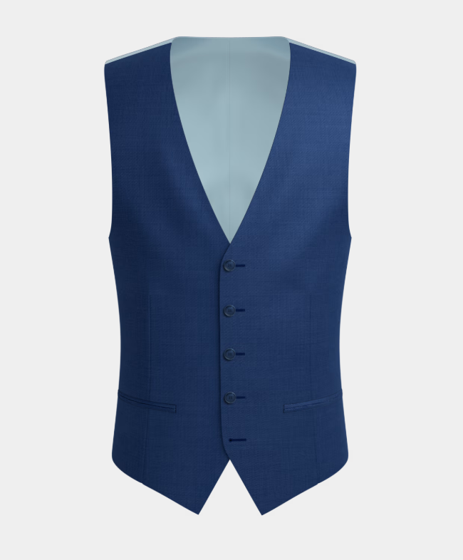 Royal Blue Peak Lapel Three Piece Suit