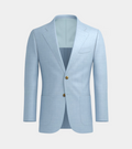 Seria Blue Irish Linen Notch Lapel  Casual Blazer