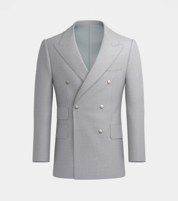 Silver Grey Double Breasted Suit