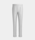 Silver Grey Single Pleated With Turn Up Pant