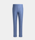 Teel Blue  High Waisted Side Adjuster With Turn Up Pant