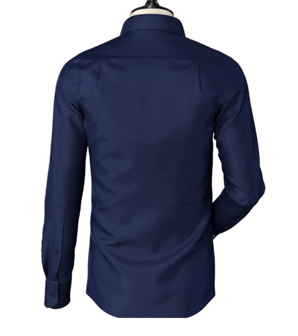 Royal Blue Pin Hole Collar Shirt