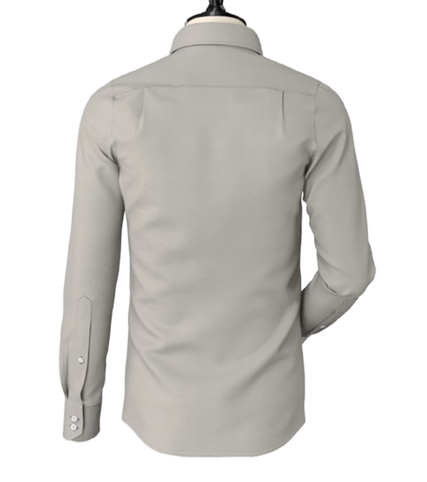 Light Grey  Double Button High Band Shirt