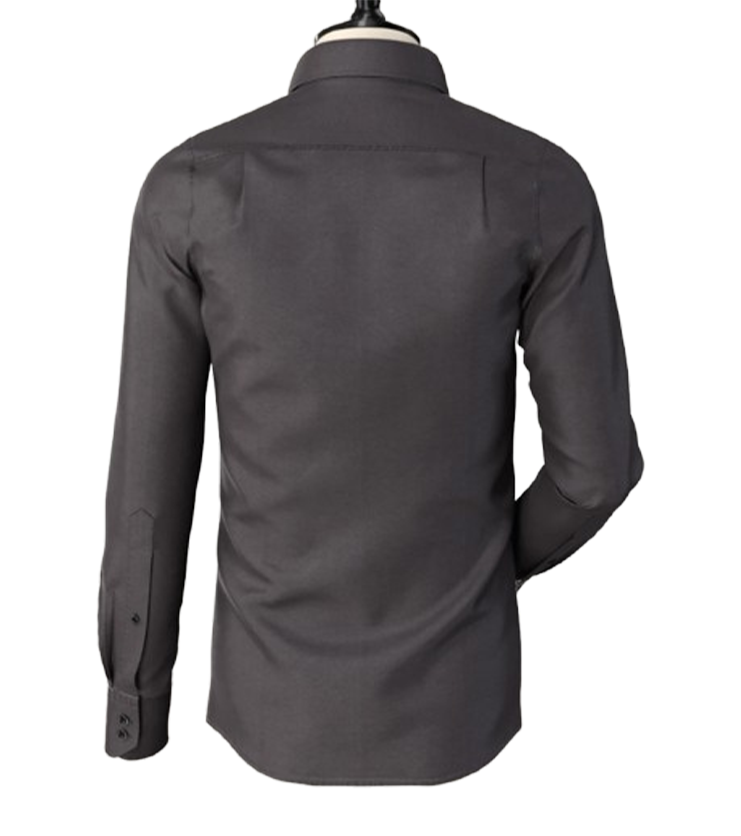 Dark Grey Double Button High Band Shirt