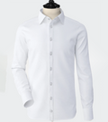 White Classic Spread Collar Shirt