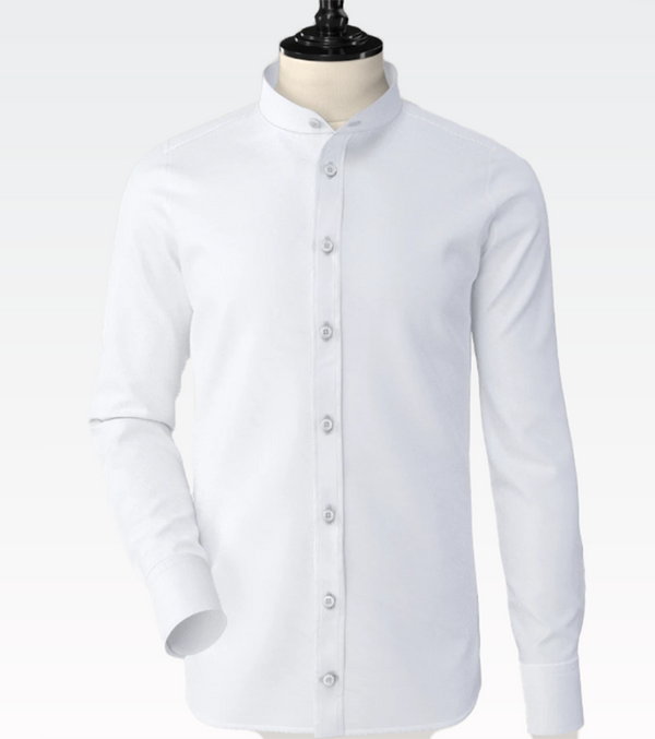 White Band Collar with Plain Back