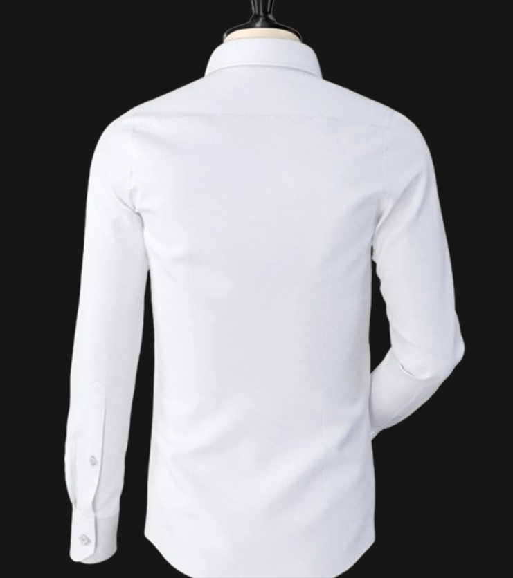 White Classic Spread Collar Shirt