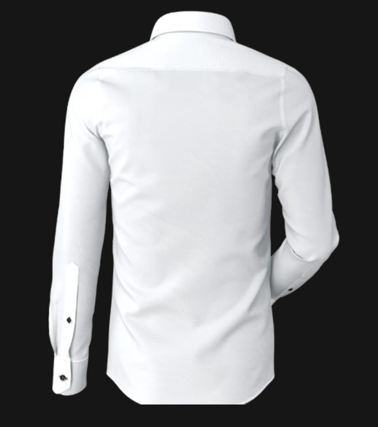 Baby Blue Contrast On White Shirt