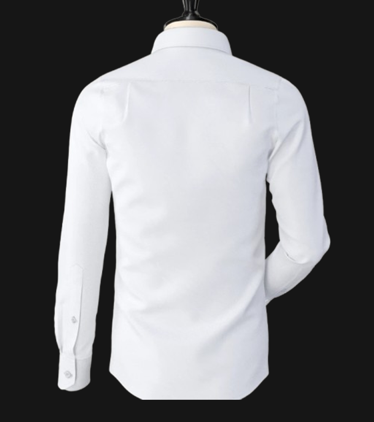 White Pin Hole  Collar Shirt