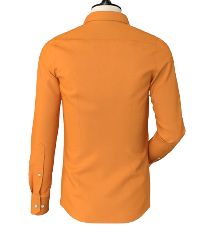 Zinc Orange Irish Linen Button Down Shirt