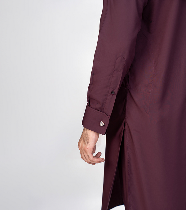 Burgundy Button Down Collar