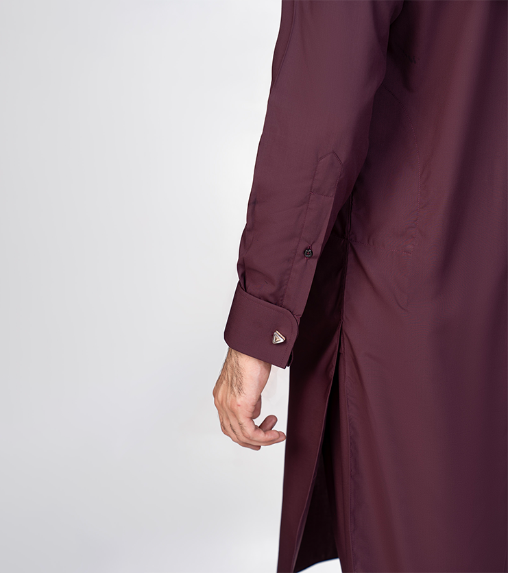 Burgundy Button Down Collar
