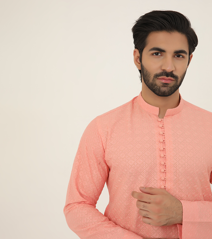 Peach Pink Loop Buttons