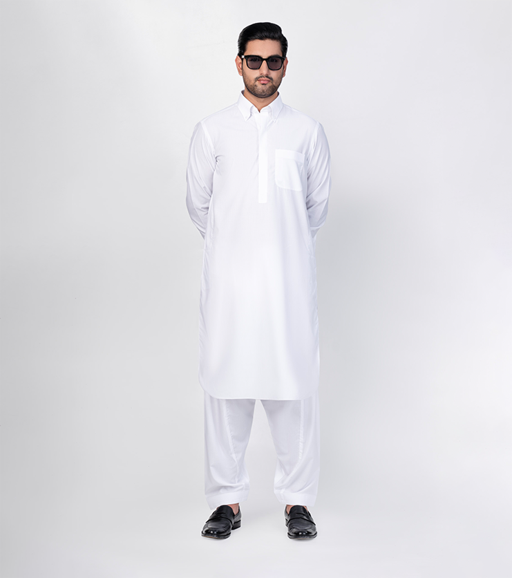 White Button Down Collar