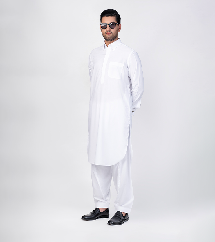 White Button Down Collar