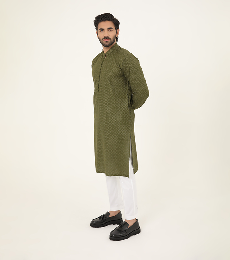 Olive Green Loop Buttons