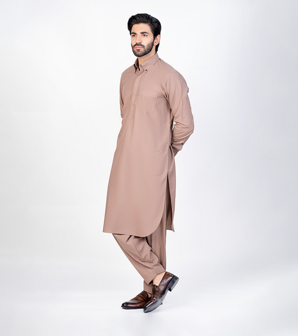 Coffee Button Down Collar