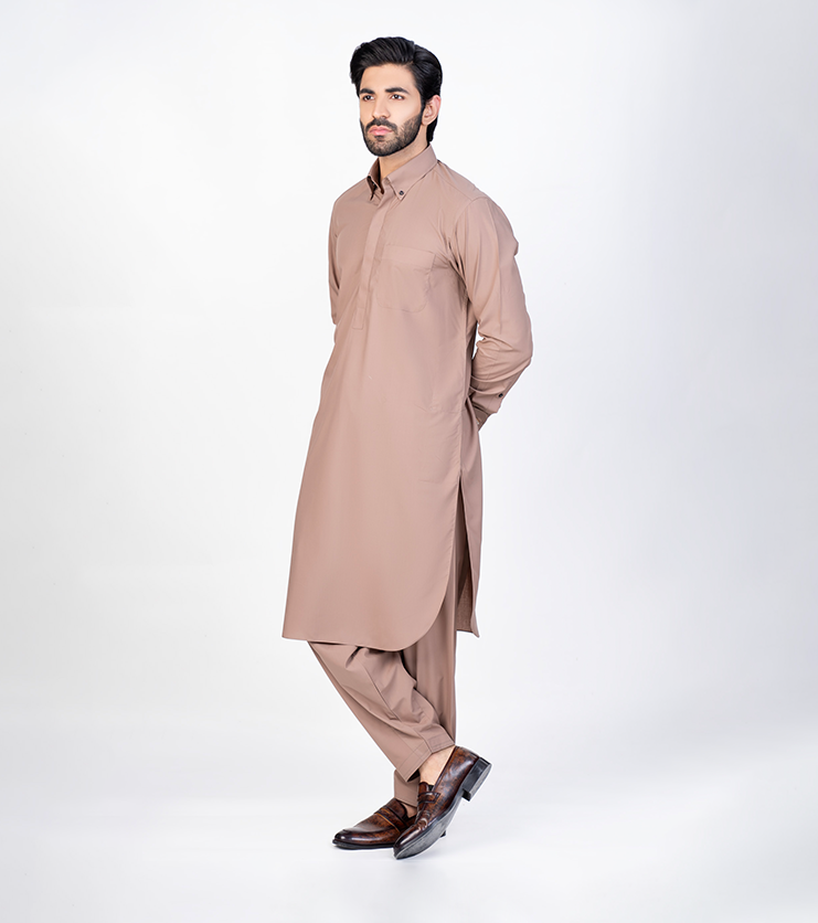 Coffee Button Down Collar