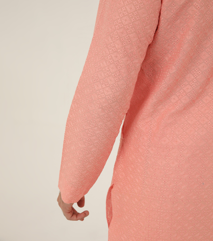 Peach Pink Loop Buttons
