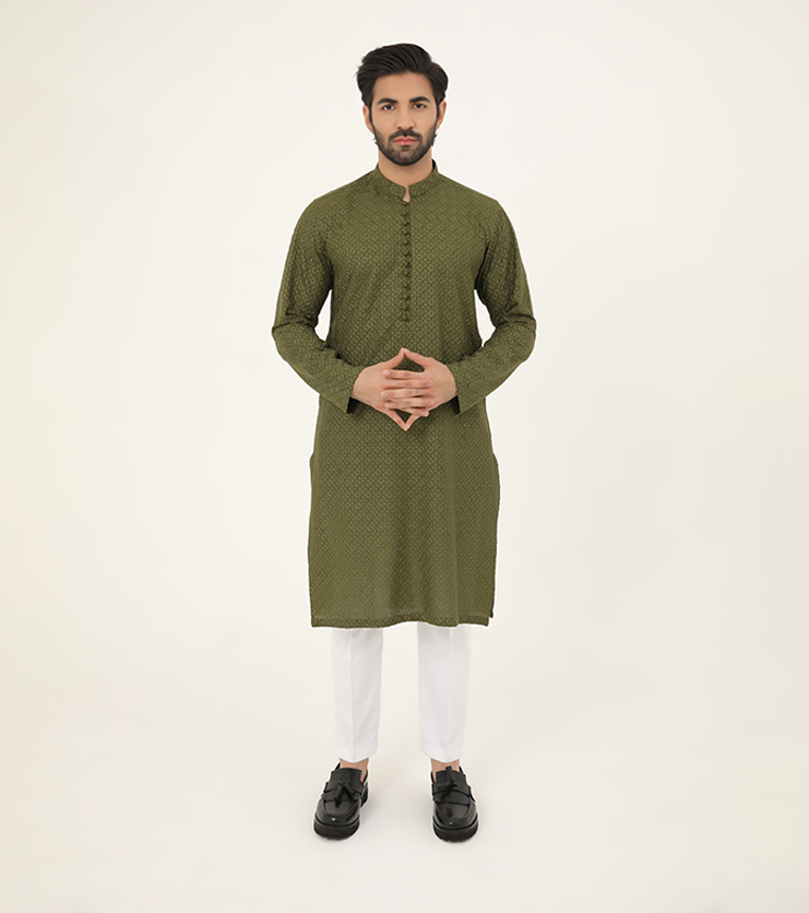 Olive Green Loop Buttons