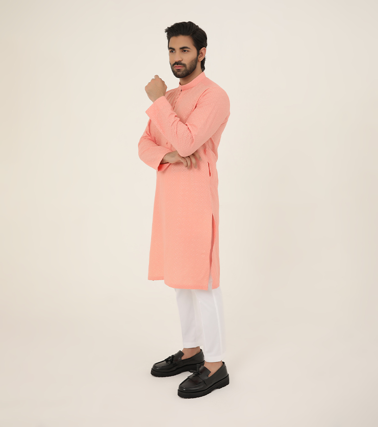 Peach Pink Loop Buttons