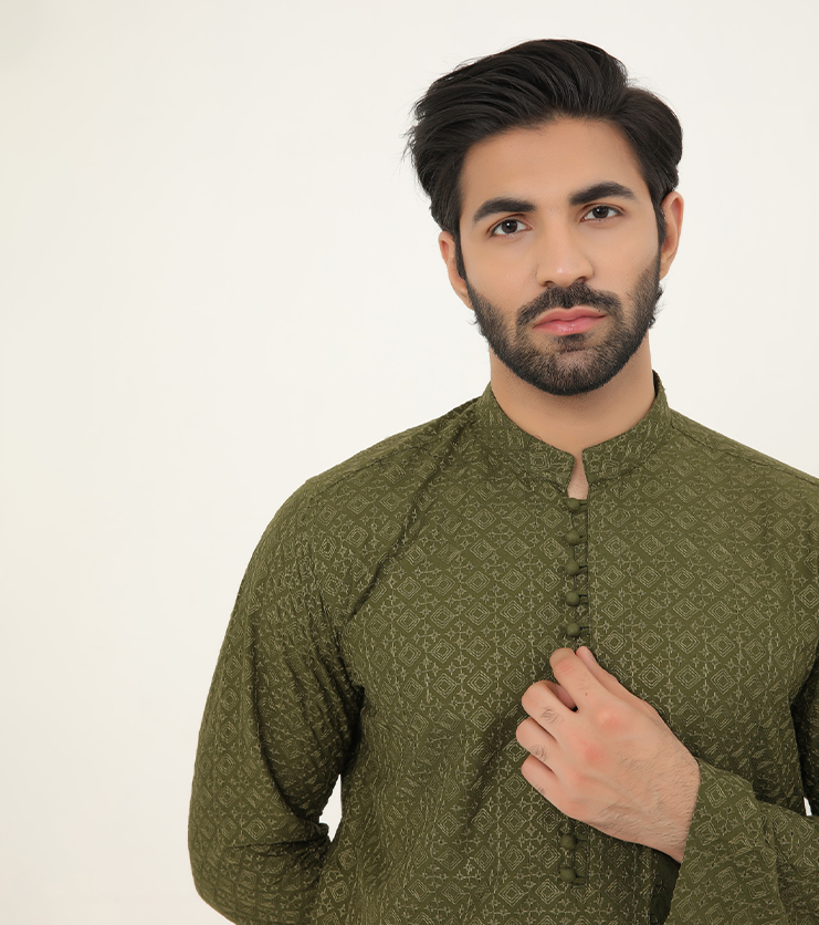 Olive Green Loop Buttons
