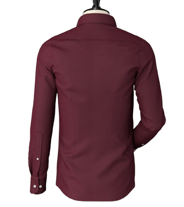 Marron  Classic Spread Collar Shirt