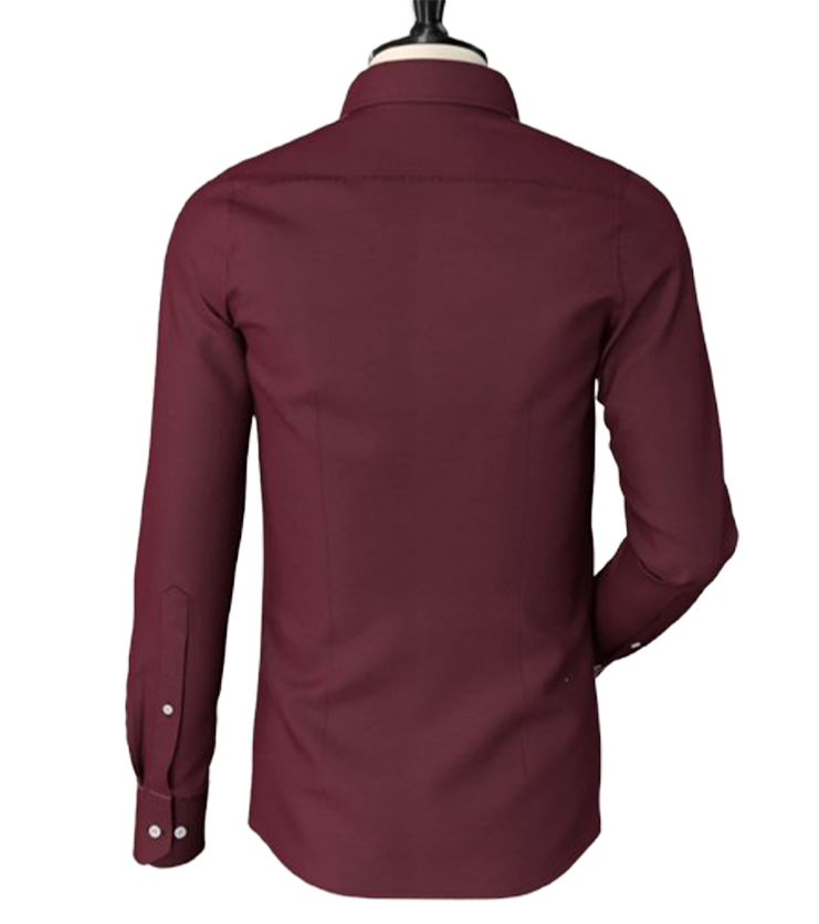 Marron  Classic Spread Collar Shirt