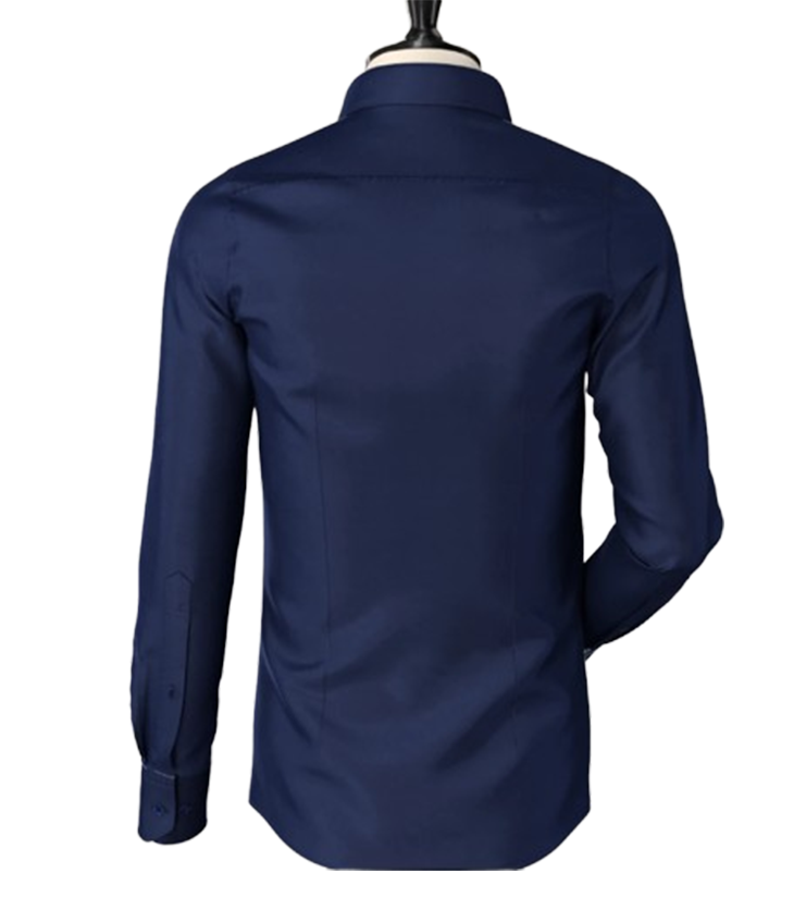 Royal Blue Classic Spread Collar Shirt